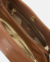 Handmade Genuine Leather Small Shoulder Bag Velvet Caramel - Cuoieria Fiorentina