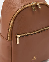 Handmade Genuine Leather Backpack Velvet Caramel - Cuoieria Fiorentina