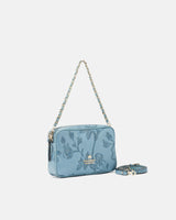 Genuine Leather Small Bag Convertible Mimi Light Blue - Cuoieria Fiorentina