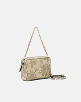 Genuine Leather Small Bag Convertible Mimi Taupe - Cuoieria Fiorentina