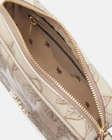 Genuine Leather Small Bag Convertible Mimi Taupe - Cuoieria Fiorentina