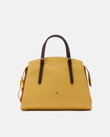 Handmade Genuine Leather Tote Bag Alice Yellow - Cuoieria Fiorentina