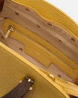 Handmade Genuine Leather Tote Bag Alice Yellow - Cuoieria Fiorentina
