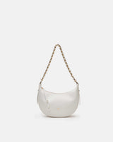Genuine Leather Small Hobo Bag Eva White - Cuoieria Fiorentina