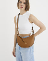 Genuine Leather Small Hobo Bag Eva Lion - Cuoieria Fiorentina