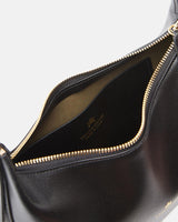 Genuine Leather Small Hobo Bag Eva Black- Cuoieria Fiorentina