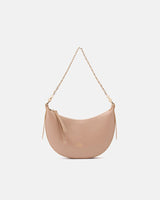 Genuine Leather Small Hobo Bag Eva Nude - Cuoieria Fiorentina