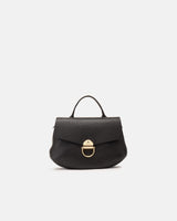 Genuine Leather Small Flap Bag Jess Black - Cuoieria Fiorentina
