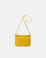 Genuine Leather Velvet Double Bag Yellow - Cuoieria Fiorentina