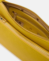 Genuine Leather Velvet Double Bag Yellow - Cuoieria Fiorentina