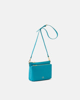 Genuine Leather Velvet Double Bag Turchese - Cuoieria Fiorentina