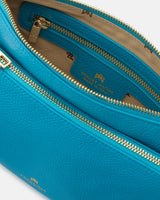 Genuine Leather Velvet Double Bag Turchese - Cuoieria Fiorentina