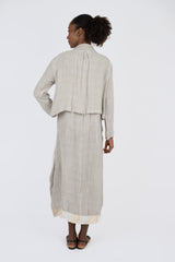 Handmade Linen Jacket Barbara Beige - Marilu