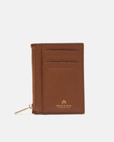 Genuine Leather Card Holder Velvet Caramel - Cuoieria Fiorentina