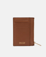 Genuine Leather Card Holder Velvet Caramel - Cuoieria Fiorentina