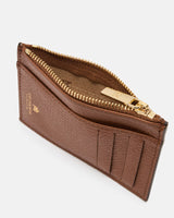 Genuine Leather Card Holder Velvet Caramel - Cuoieria Fiorentina