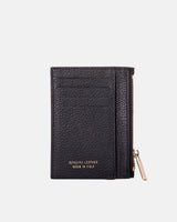 Genuine Leather Card Holder Velvet Black - Cuoieria Fiorentina