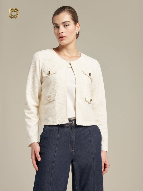 Jacket in stretch tweed - Elena Miro