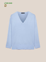 ECOVERO™ viscose sweater with V-neck - Elena Miro