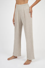 Handmade Linen Trousers Mambo Beige - Marilu