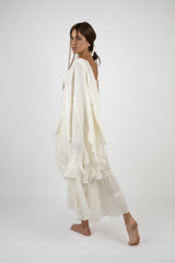 Handmade Linen Jacket Mazurca White - Marilu