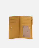 Genuine Leather Wallet Verticale Yellow - Cuoieria Fiorentina