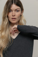 Cotton Sweater Aura Dark Grey - Rifo'
