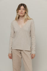 Cotton Sweater Aura Beige - Rifo'