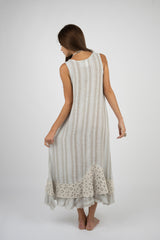 Handmade Linen Dress Tip Tap Grey - Marilu