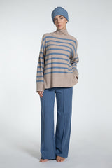 Made in Italy Stripes Turtleneck Sweater - Caterina D.