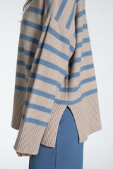 Made in Italy Stripes Turtleneck Sweater - Caterina D.