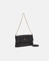 Genuine Leather Clutch Bag Velvet Black - Cuoieria Fiorentina