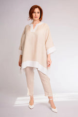 Pure Linen Tunic Dalila Bicolor - PosiTiamo