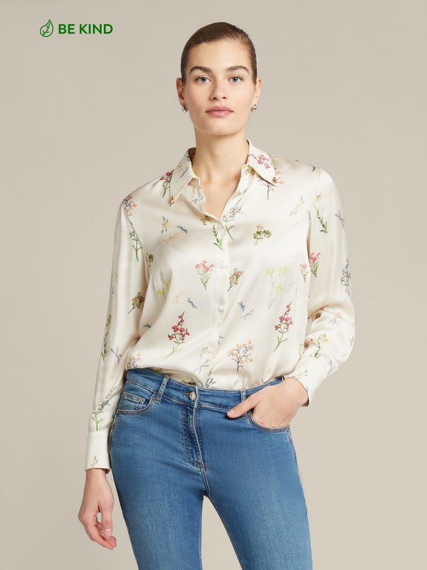 ECOVERO™ viscose floral shirt - Elena Miro