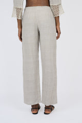 Handmade Linen Trousers Agata Beige - Marilu
