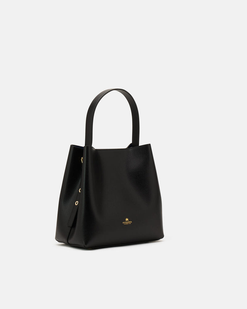 Handmade Genuine Leather Bucket Alice Black - Cuoieria Fiorentina
