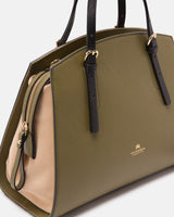 Handmade Genuine Leather Tote Bag Alice Green - Cuoieria Fiorentina