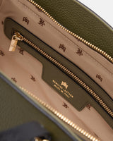 Handmade Genuine Leather Tote Bag Alice Green - Cuoieria Fiorentina
