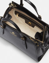 Genuine Leather Medium Duffle Bag Alice Black - Cuoieria Fiorentina