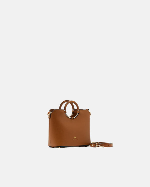 Genuine Leather Small Tote Oblo Lion - Cuoieria Fiorentina