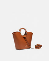 Genuine Leather Bucket Bag Oblo Lion - Cuoieria Fiorentina