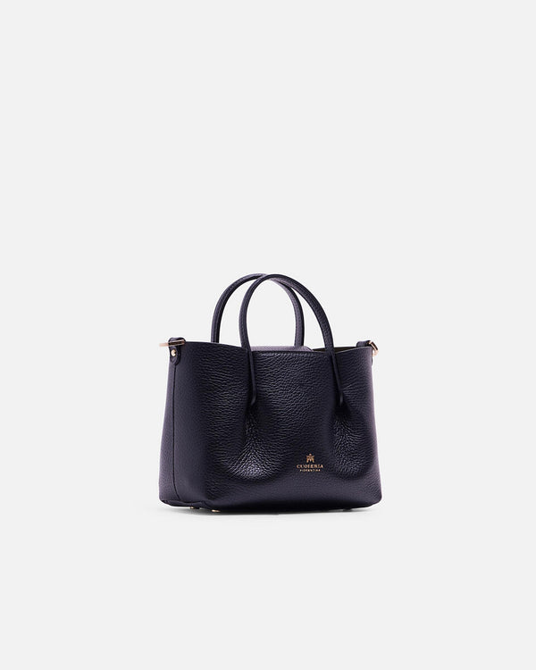 Genuine Leather Tote Bag Candy Black - Cuoieria Fiorentina