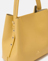 Handmade Genuine Leather Bucket Candy Yellow - Cuoieria Fiorentina