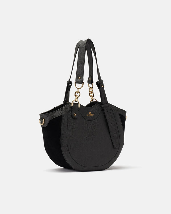 Genuine Leather Shopping Bag Nina Black - Cuoieria Fiorentina