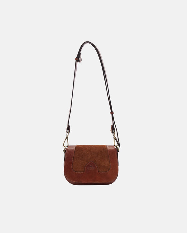 Genuine Leather Messenger Bag Stella Brown - Cuoieria Fiorentina