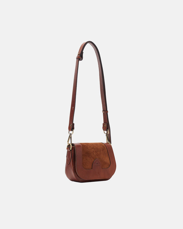 Genuine Leather Messenger Bag Stella Brown - Cuoieria Fiorentina