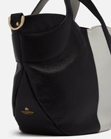 Genuine Leather Tote Flora Black&White - Cuoieria Fiorentina