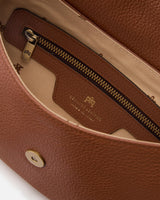 Genuine Leather Flap Bag Bella Caramel - Cuoieria Fiorentina