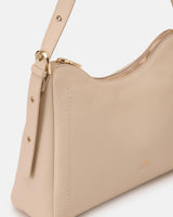 Genuine Leather Square Hobo Bag Eva Avorio - Cuoieria Fiorentina
