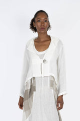 Handmade Linen Jacket Barbara White - Marilu